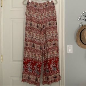 Printed Flowy High Waisted Pant